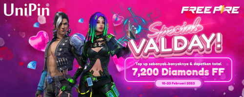 Special Valday! Menangkan Total 7,200 Diamonds Free Fire Hanya di UniPin!